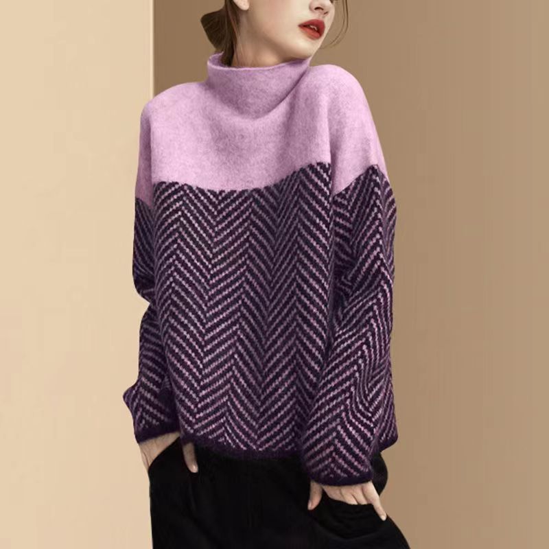 DANIELLE - HIGH-NECK COTTON SWEATER