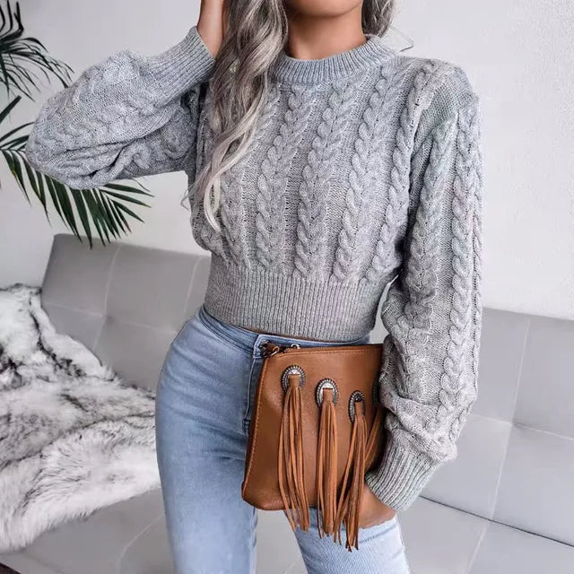 ZOEY - SHORT KNITTED SWEATER