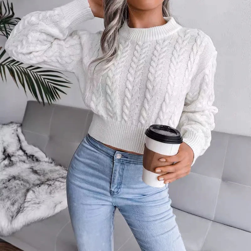 ZOEY - SHORT KNITTED SWEATER