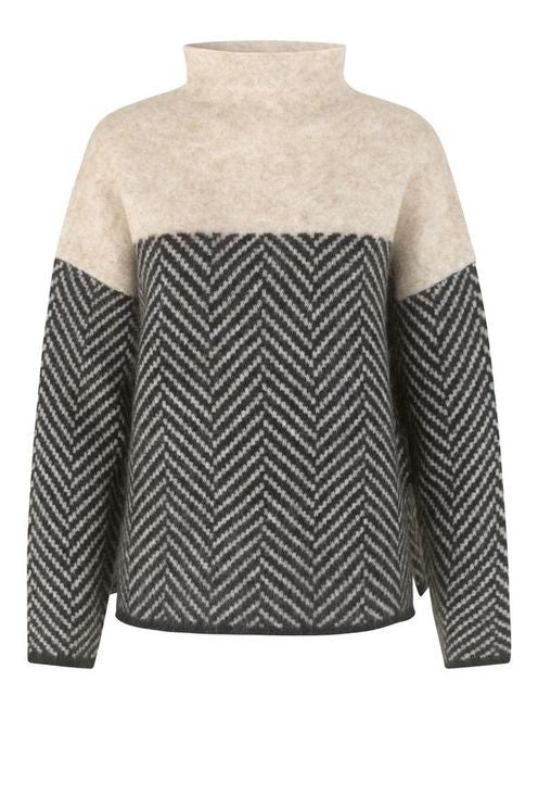 DANIELLE - HIGH-NECK COTTON SWEATER