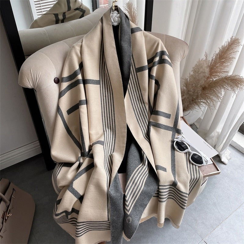 OARI - LUXURIOUS CASHMERE BLANKET SCARF FOR WOMEN